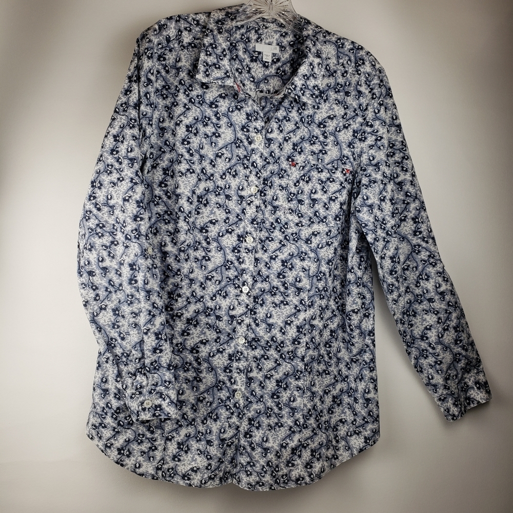 J. Jill Floral Button Down Cotton Shirt